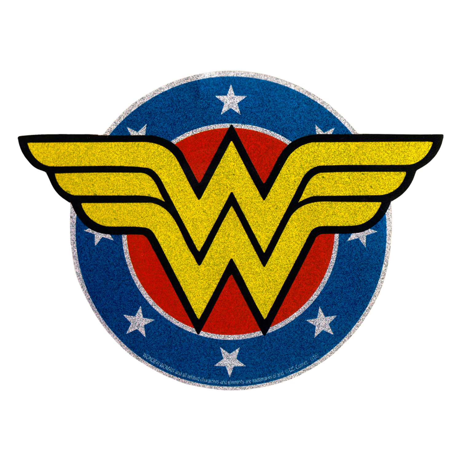 Wonder Woman - Glittery Shield Sticker