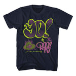 Yo! MTV Raps graffiti style logo graphic officially licensed T-shirt on black